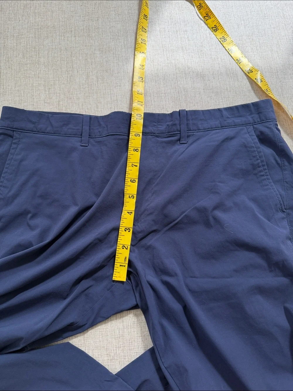 J. Crew 484 slim fit stretch tech pant in navy blue 34 x 34 travel casual
